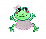Baby Girl Frog Hair Clippy