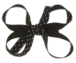 Black and White Swiss Dots Baby Hair Bows
