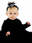 Black and White Stripes Korker Baby Headband