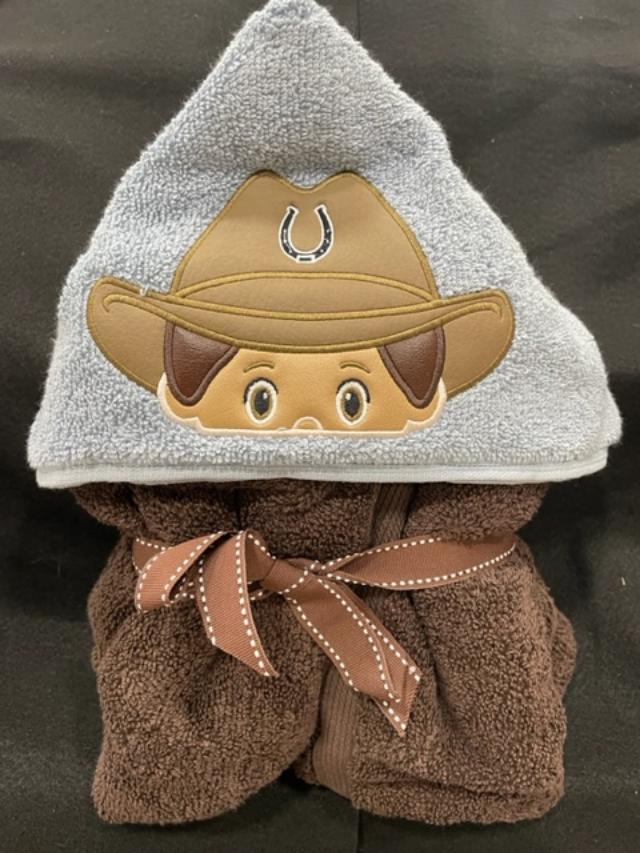 Cowboy Hooded Towel