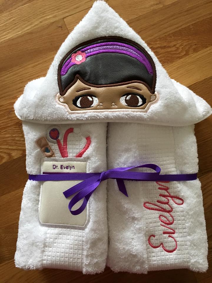 Girl Doctor Hooded Towel