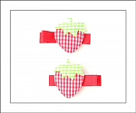 Gingham Strawberry Hair Clippies