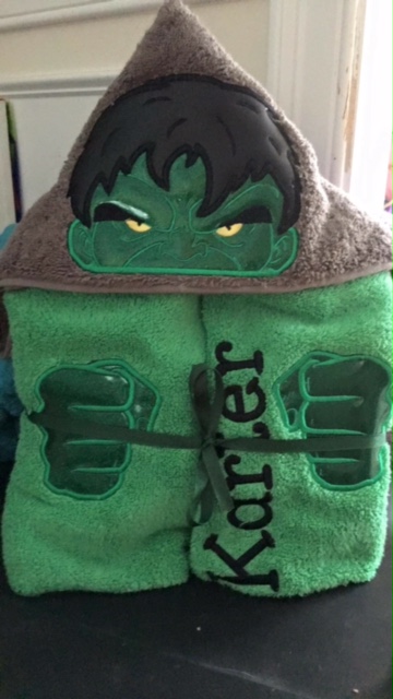 Green Man Hooded Towel