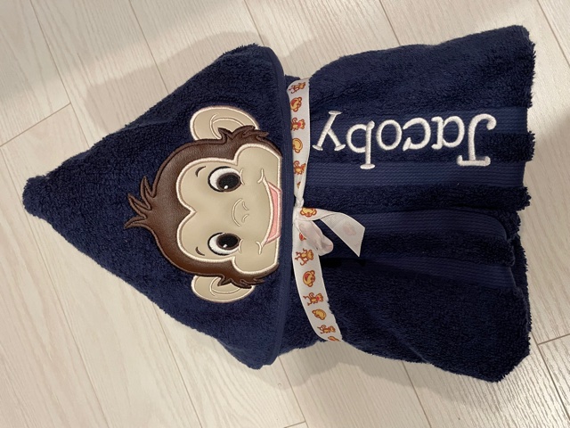 Monkey Hooded Towel