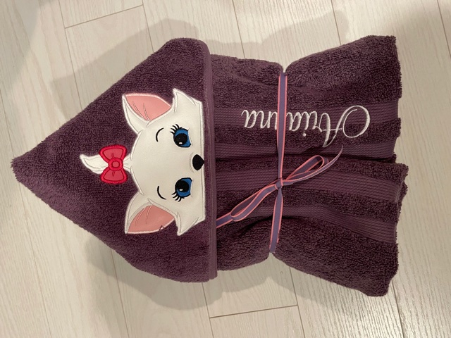 Sophisticated Kitty Hooded Towel