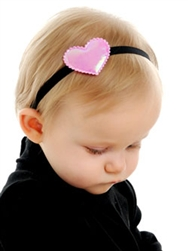 Iridescent Heart Newborn Headbands