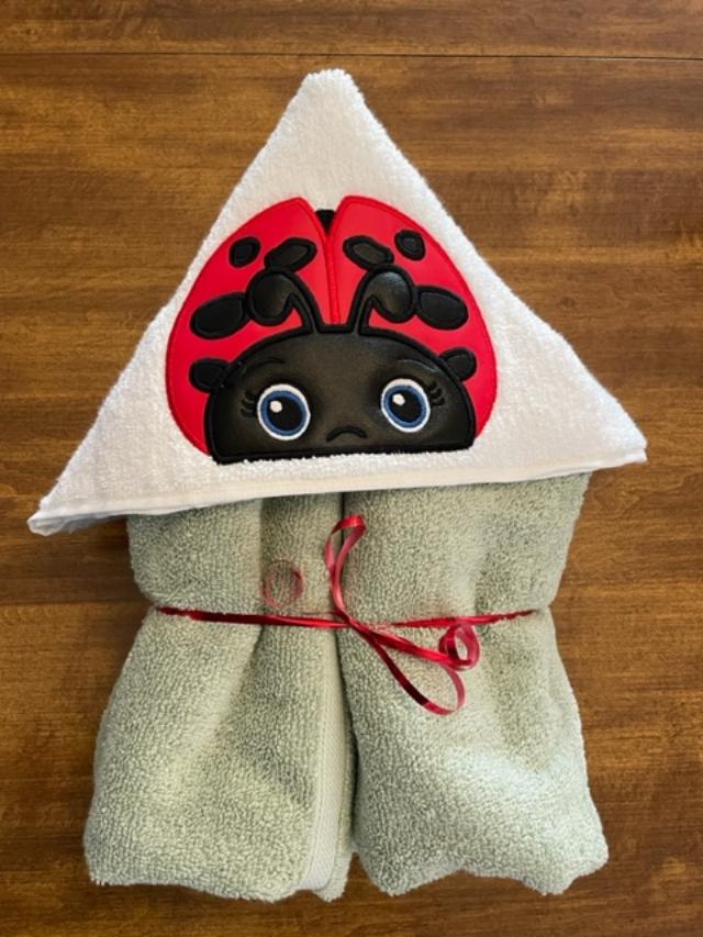 Ladybug Hooded Towel