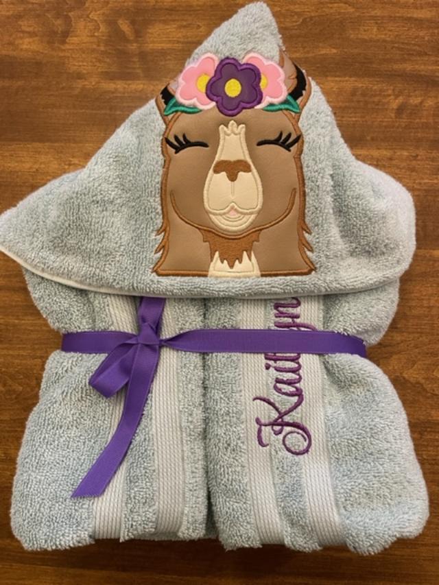 Llama Hooded Towel