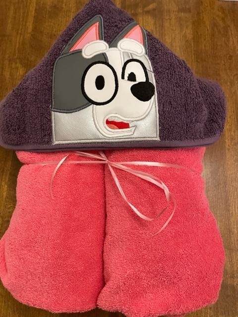 Australian Heeler Cousin Hooded Towel
