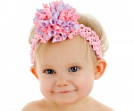 Pastel Korker Bow Baby Crochet Headband