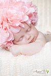 Pink and White Silk Flower Hat