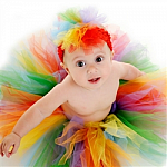Rainbow Tutu Baby Headband