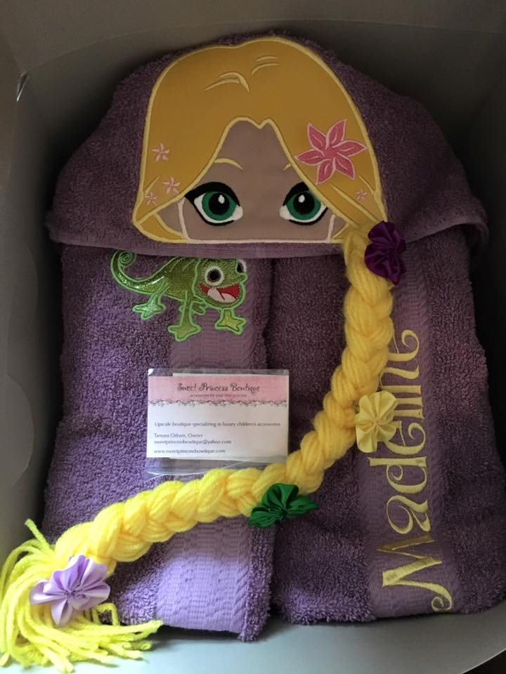 Long Hair Princess Hooded Towel