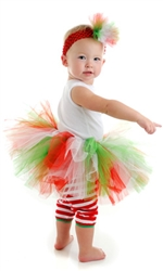 Red, Green and White Tutu