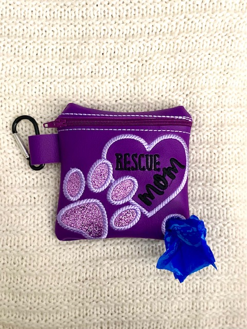 Purple Rescue Mom Poop Bag