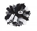 White and Black Stripes Korker Bows
