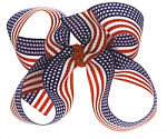 American Flag Toddler Girl Hair Bows