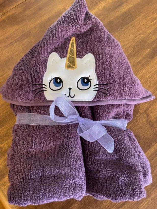 Caticorn Hooded Towel