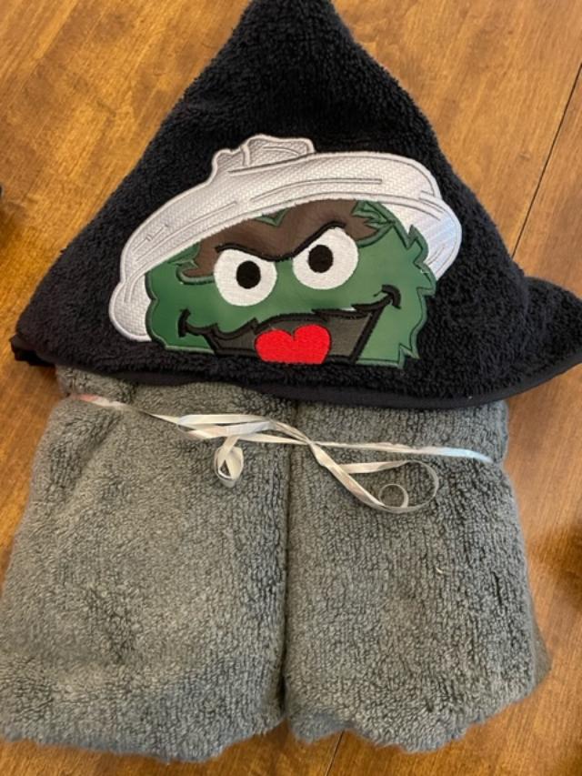 Grouchy Trash Monster Hooded Towel