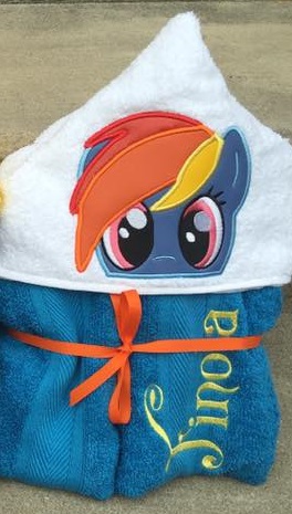 Colorful Horse Hooded Towel