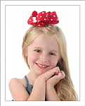 Red & White Hearts Big Girl Hair Bow
