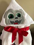 Gray Puppy Friend Hooded Towel
