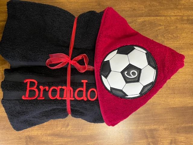 Soccerball Hooded Towel